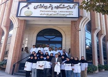 بازدید دانشجویان علوم آزمایشگاهی دامپزشکی از آزمایشگاه پاتوبیولوژی جَم