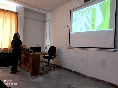 برگزاری سمینار فرصت مطالعاتی در  جامعه و صنعت خانم دکتر عقیلی ناطق